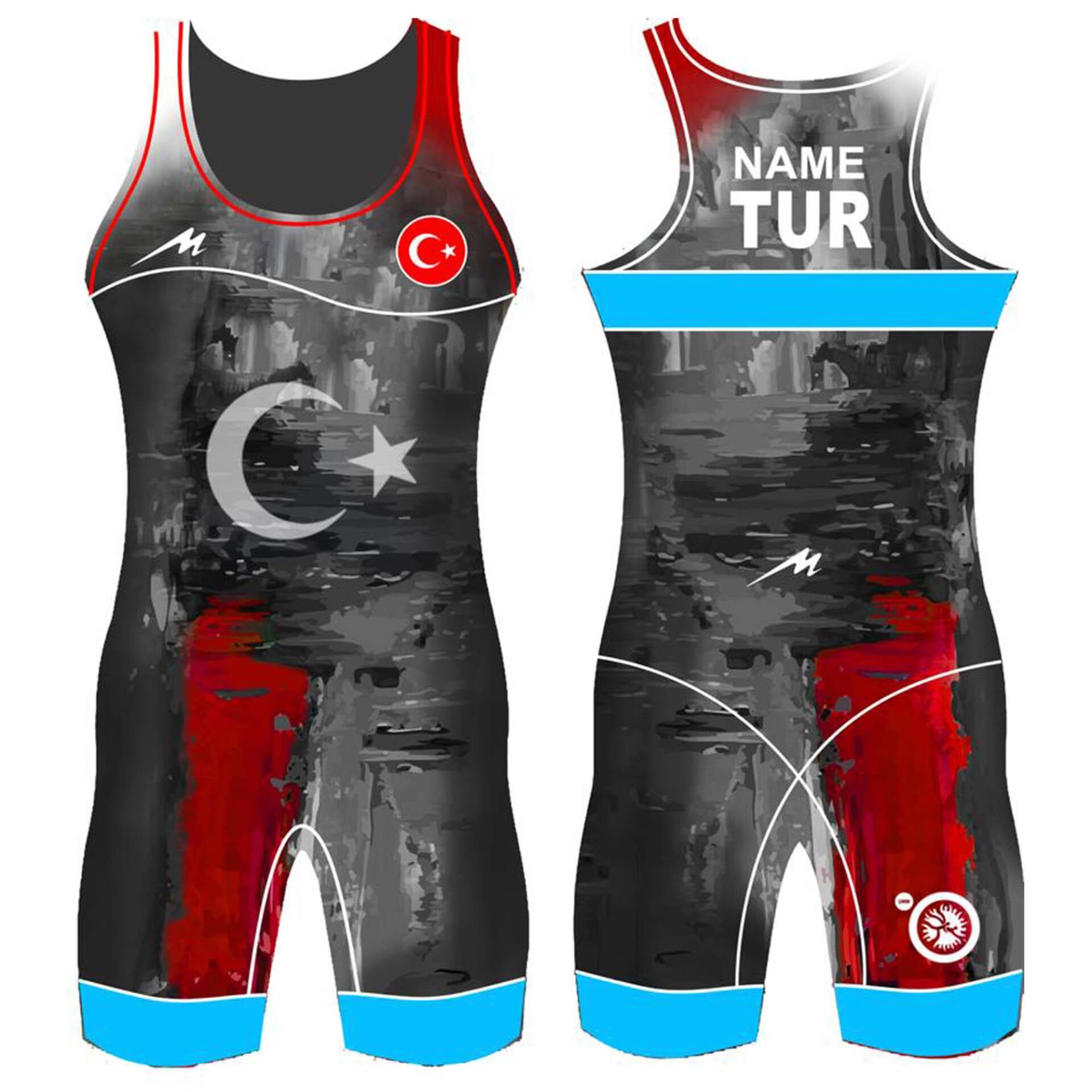 Merooj Olimpiyat Güreş Mayosu Beyaz