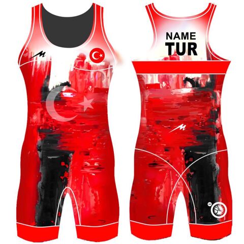 Merooj Olimpiyat Güreş Mayosu Beyaz