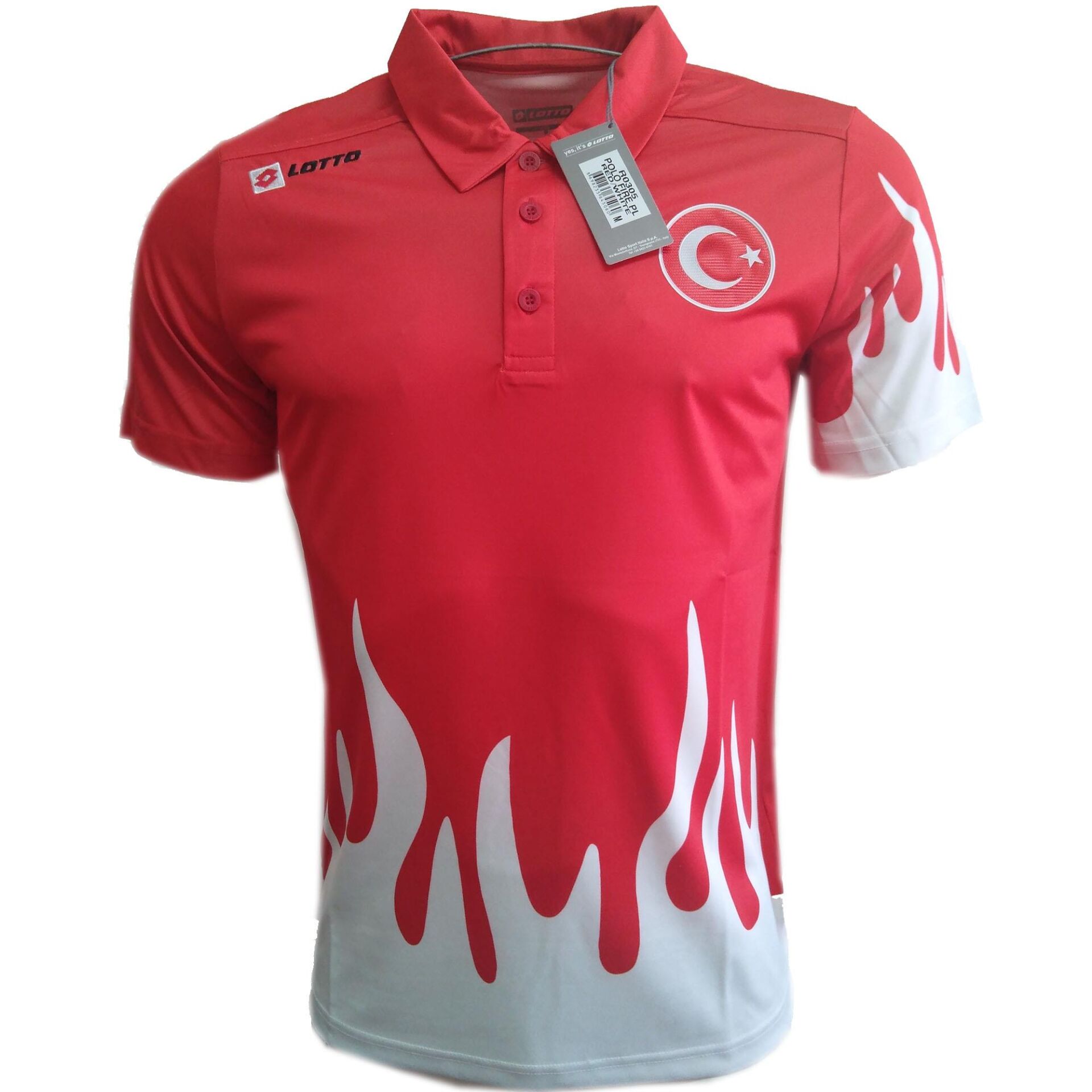 Lotto Milli Takım Alev Desenli Tişört R0305 Kırmızı