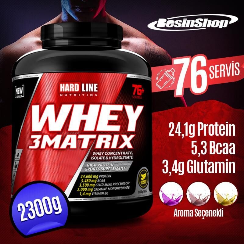Hardline Whey 3 Matrix Protein Tozu 2300 Gr