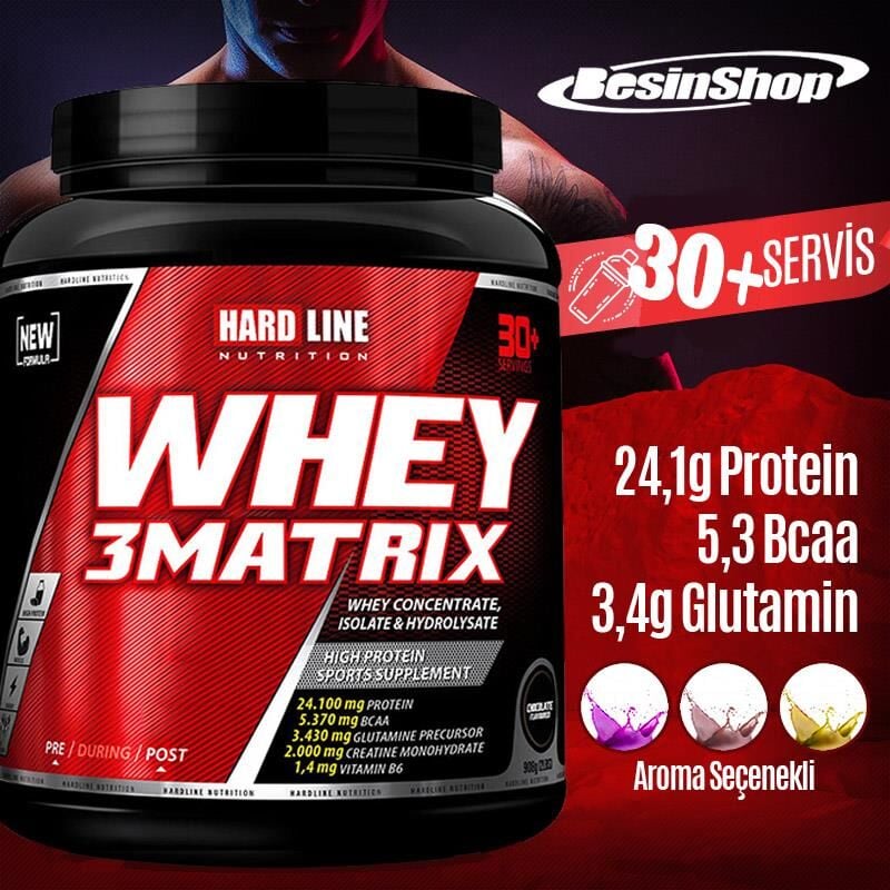 Hardline Whey 3 Matrix Protein Tozu 908 Gr