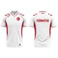 Hummel Milli Takım Baskılı Polo Yaka Tişört Beyaz