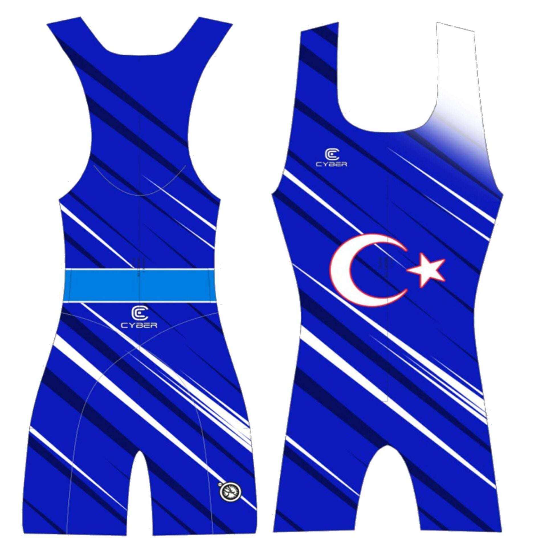 CYBER 2026 ŞİMŞEK DESENLİ ERKEK GÜREŞ MAYOSU