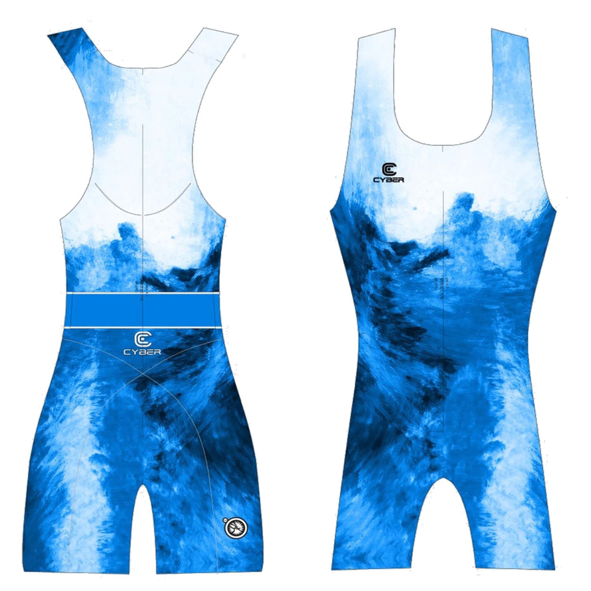 CYBER 2026 DALGA DESENLİ ERKEK GÜREŞ MAYOSU