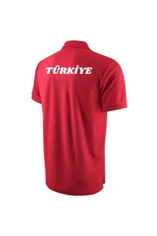 Nike Milli Takım Baskılı Polo Yaka Pamuklu 454800 Kırmızı
