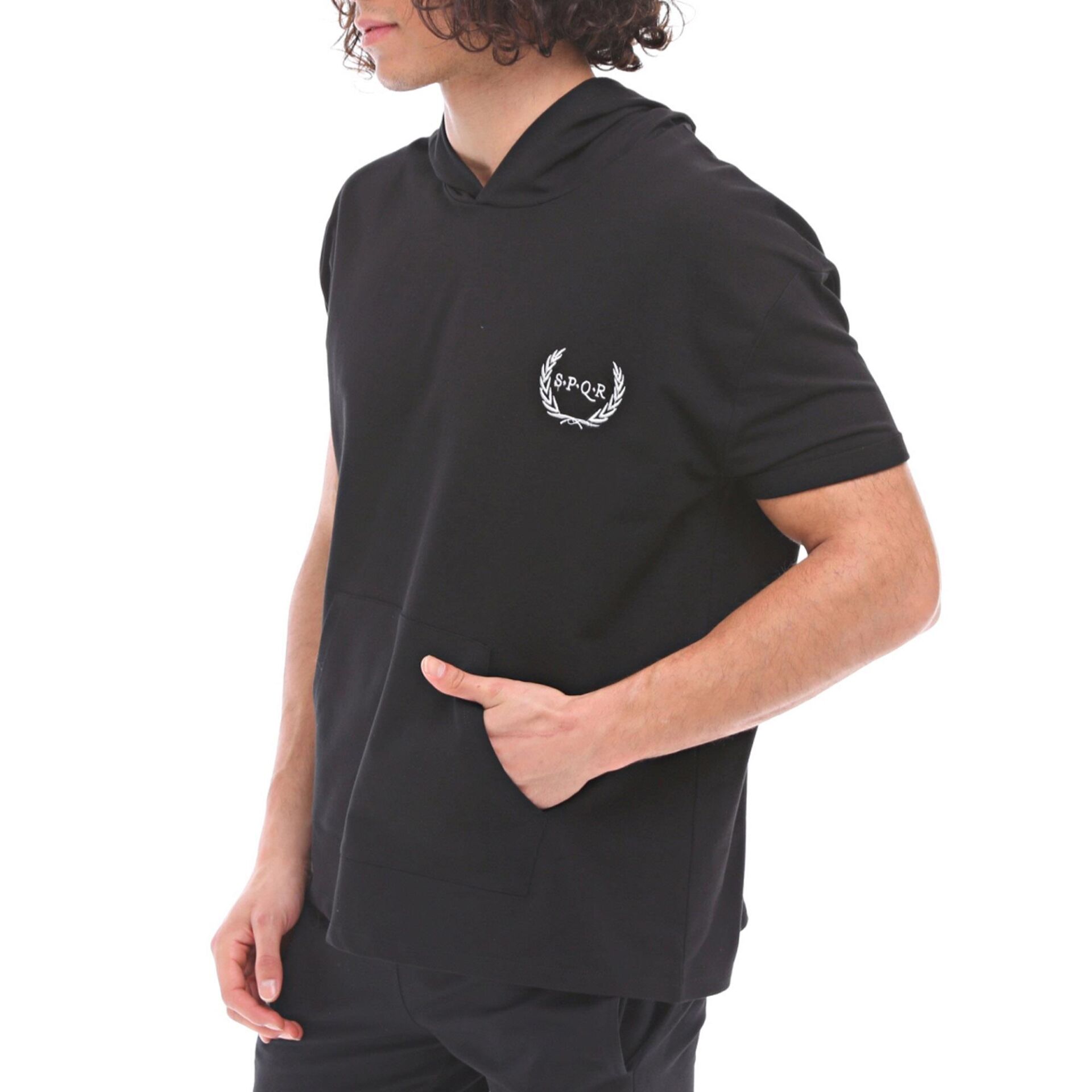 RARU Spqr Cotton Short Sleeved Hoodie NEPTUNE SOTS101-005